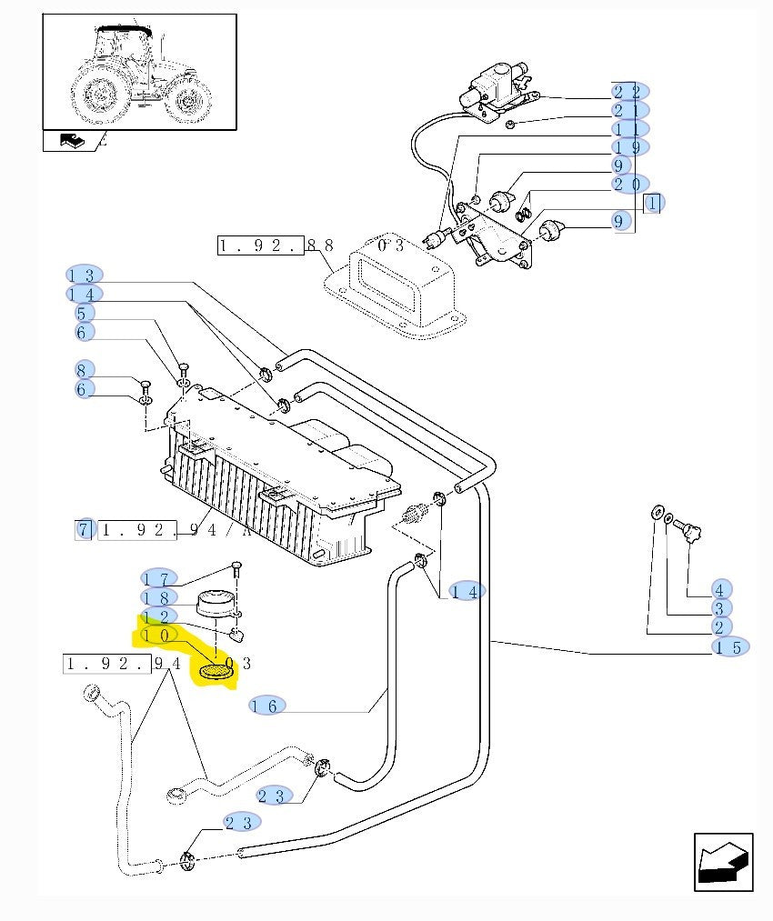 87574476 Genuine OEM Case New Holland CNH A/C Filter Air Conditioning 73mm 85mm