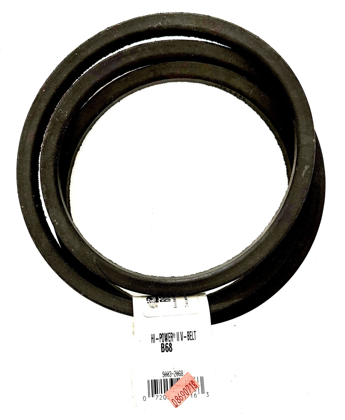 Gates B68 Hi-Power II V-Belt 21/32 x 71 in Classical Wrapped Industrial Belt New