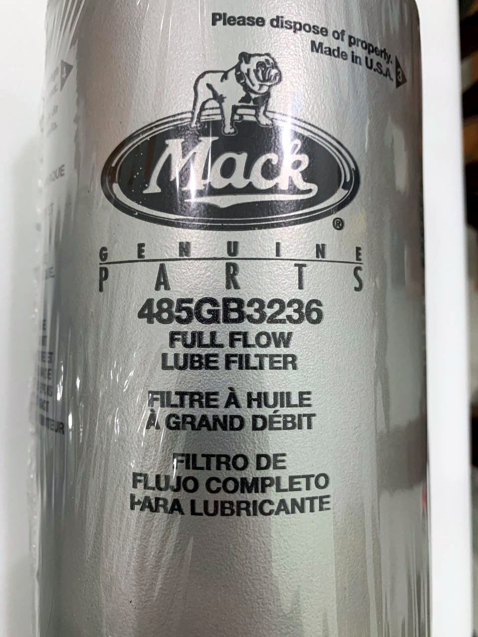 Mack 485GB3236 485GB3232 Oil Filter Lot of 2 Full Flow Lube ASET Genuine USA