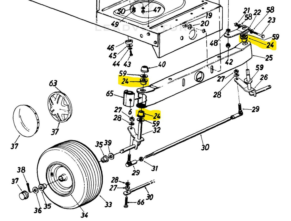 4 pack MTD 941-0659 741-0659 Spindle Flange Bushing Yard-Man Cub Cadet Craftsman