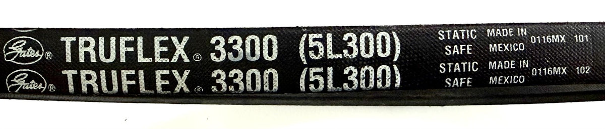 Gates Truflex 3300 V-Belt 5L300 21/32 x 30 in Wrapped EPDM Industrial Drive Belt