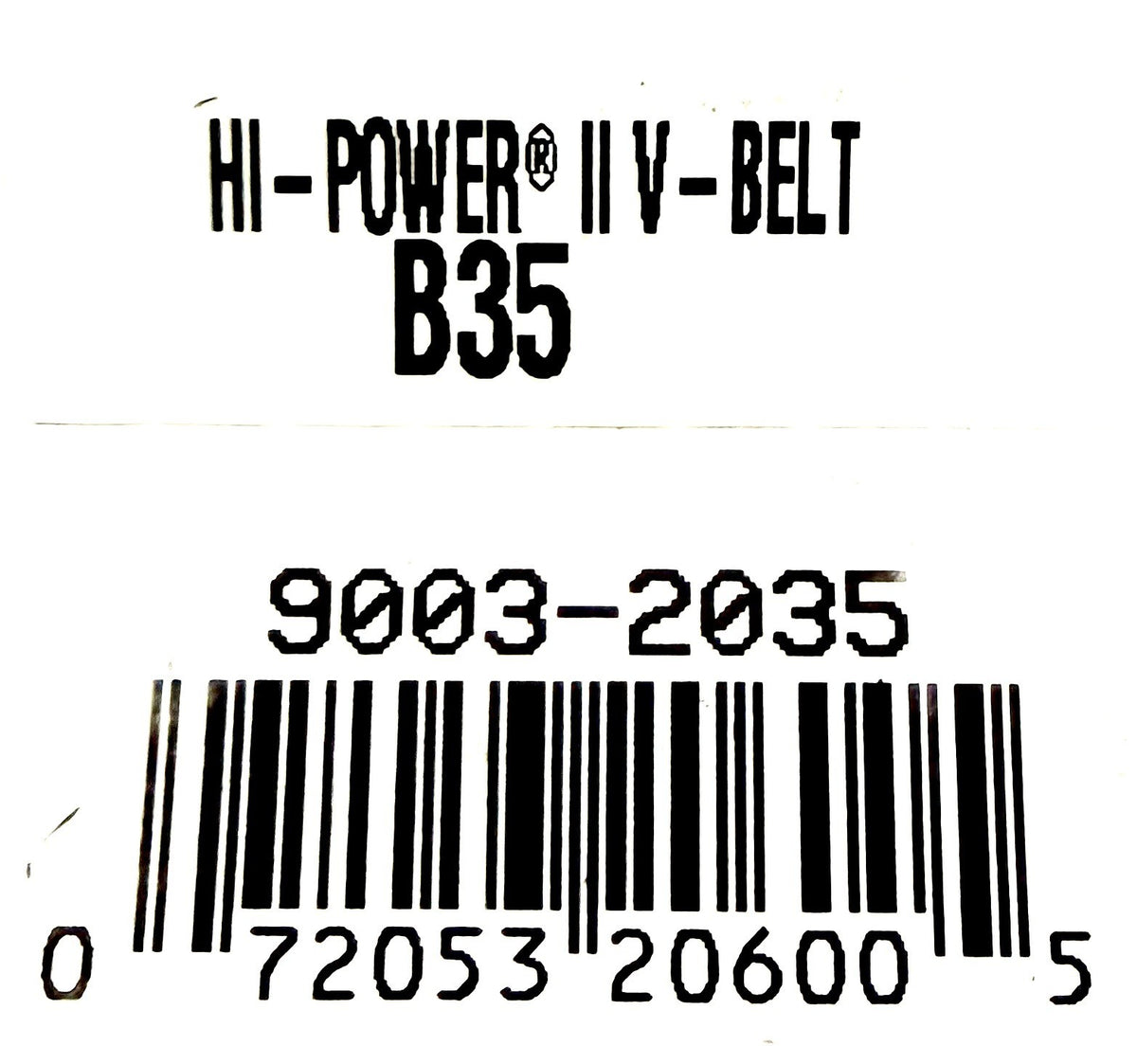 Gates B35 Hi-Power II V-Belt Classical Section Wrapped 21/32 x 38 in Industrial