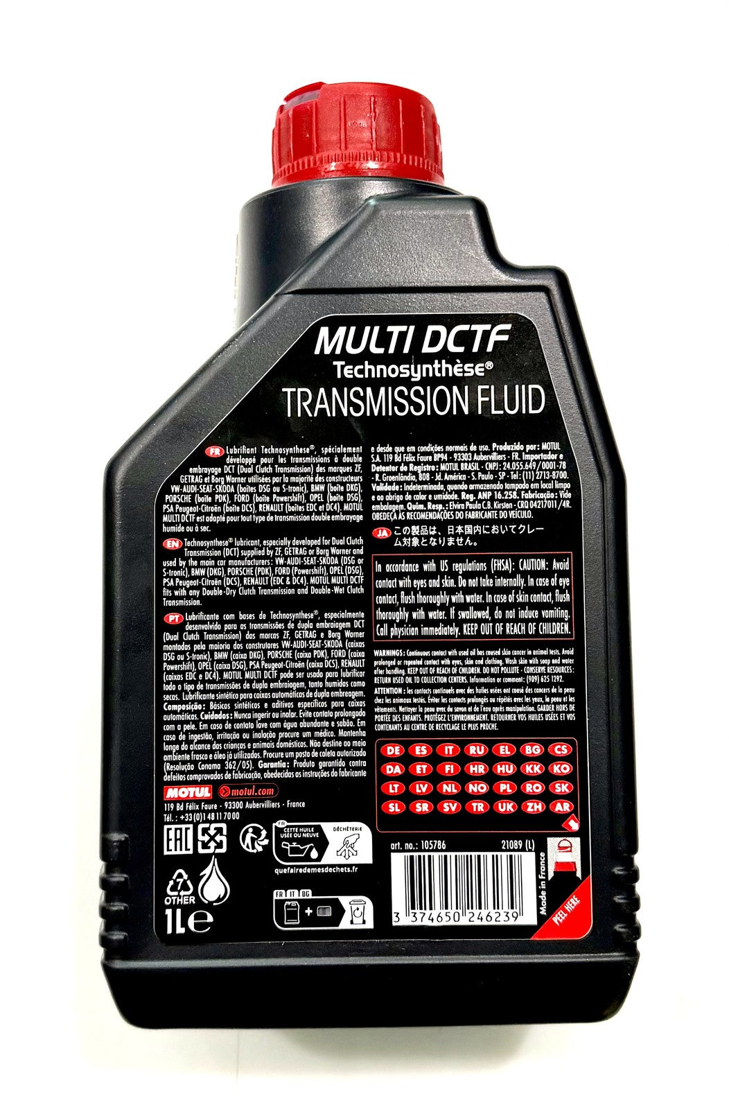 Motul 105786 Multi DCTF Dual Clutch Transmission Fluid 1L Technosynthese DSG DCT