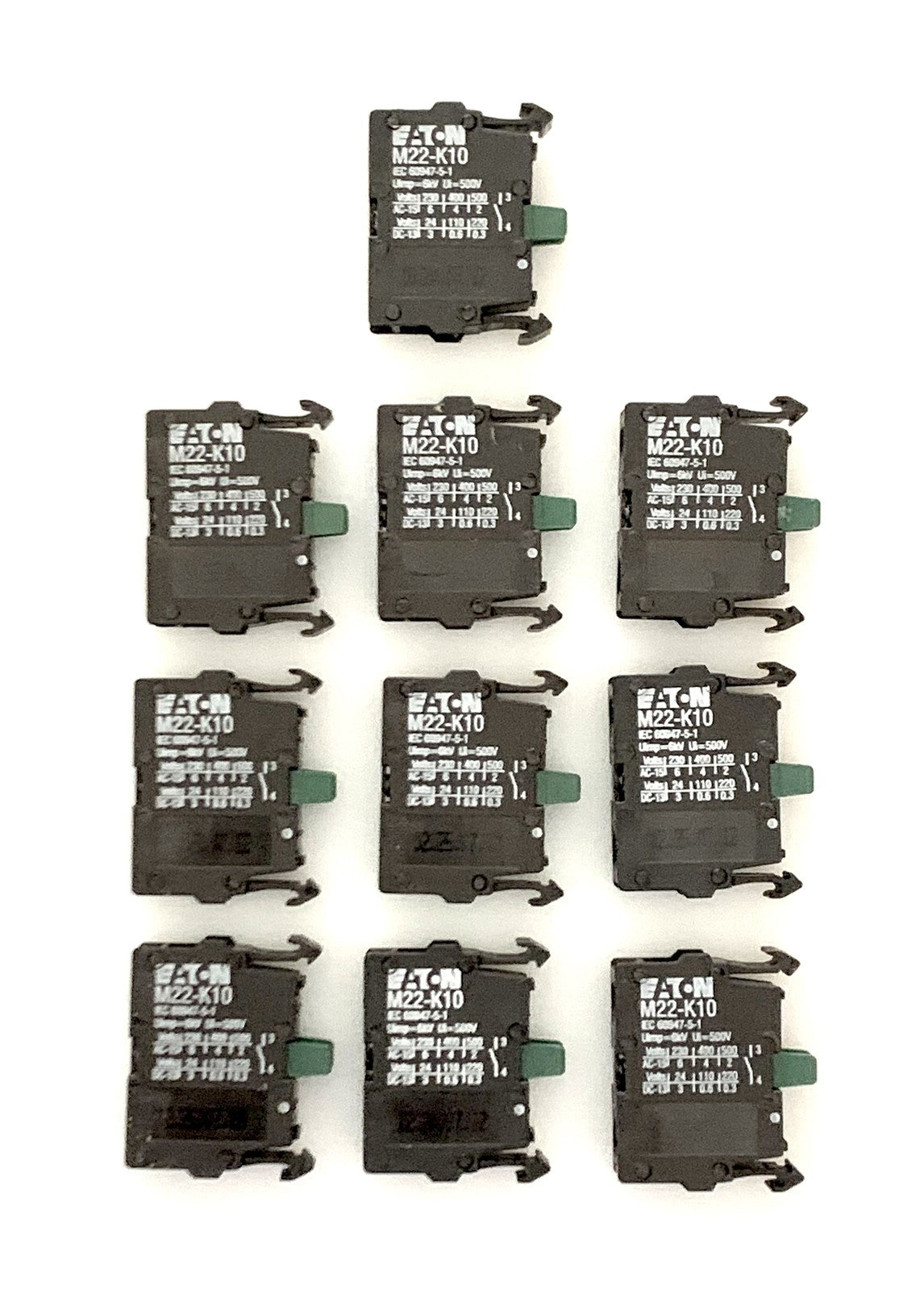 10PCS M22-K10 For EATON MOELLER Auxiliary Contact Block Switch M22K10 NEW IN BAG
