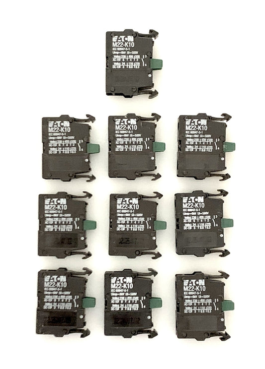 10PCS M22-K10 For EATON MOELLER Auxiliary Contact Block Switch M22K10 NEW IN BAG