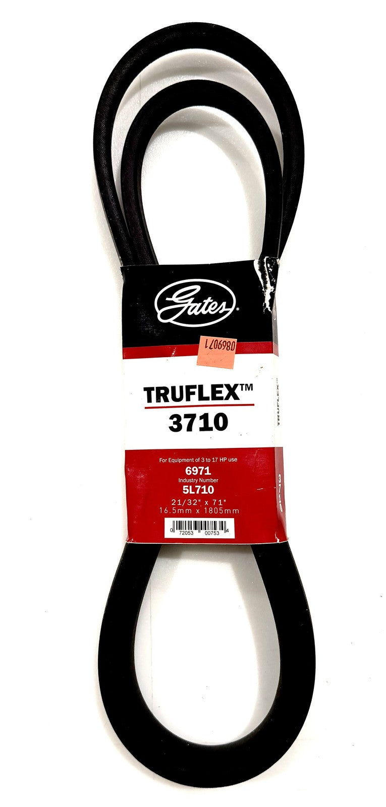 Gates Truflex 3710 V-Belt 5L710 21/32 x 71 EPDM Wrapped Industrial 3-17 HP (76)