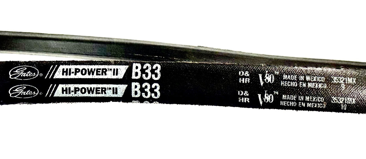 Gates B33 Hi-Power II V-Belt Wrapped B-Section 21/32 x 36in Dayco BP33 1A099 New