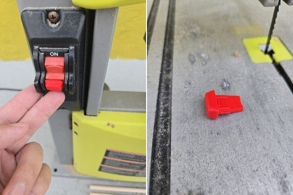 Set of 6 Yellow/Red Safety Switch Keys for Craftsman Delta Ryobi Wen & others