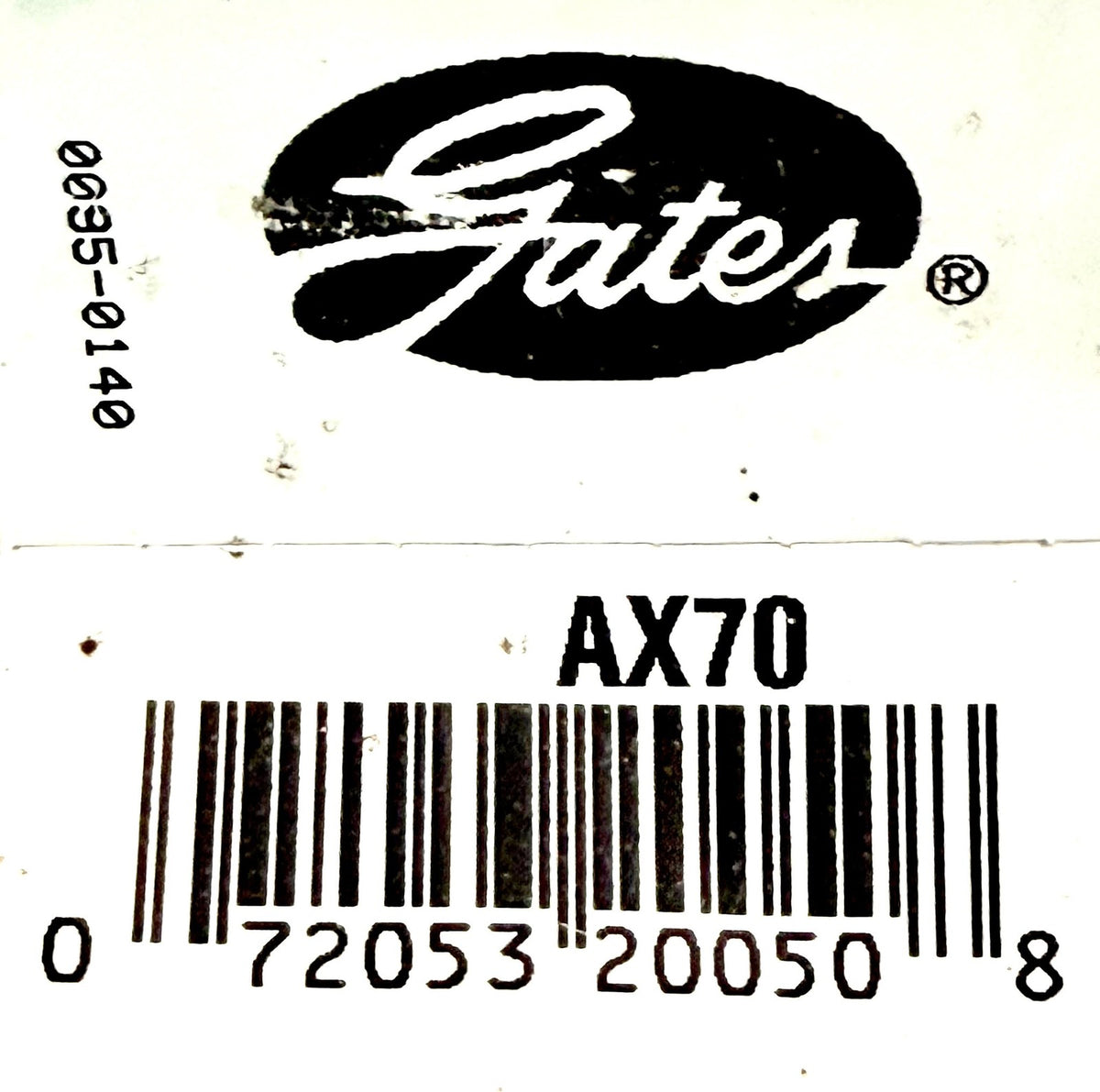 Gates AX70 Tri-Power V-Belt 1/2 x 72 in Cogged Notched Made in USA Dayton 6L248