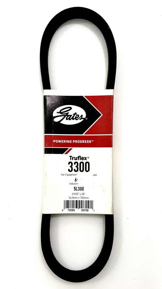 Gates Truflex 3300 V-Belt 5L300 21/32 x 30 in Wrapped EPDM Industrial Drive Belt