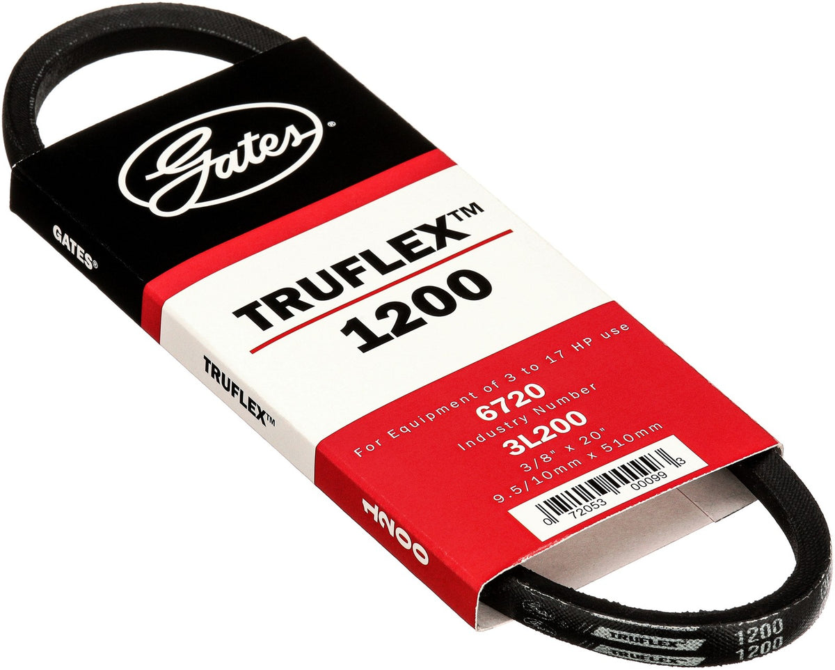 Gates TruFlex 1200 V-Belt 3L200 3/8x20in 3-17 HP Drive Belt ACDelco NAPA Dayco