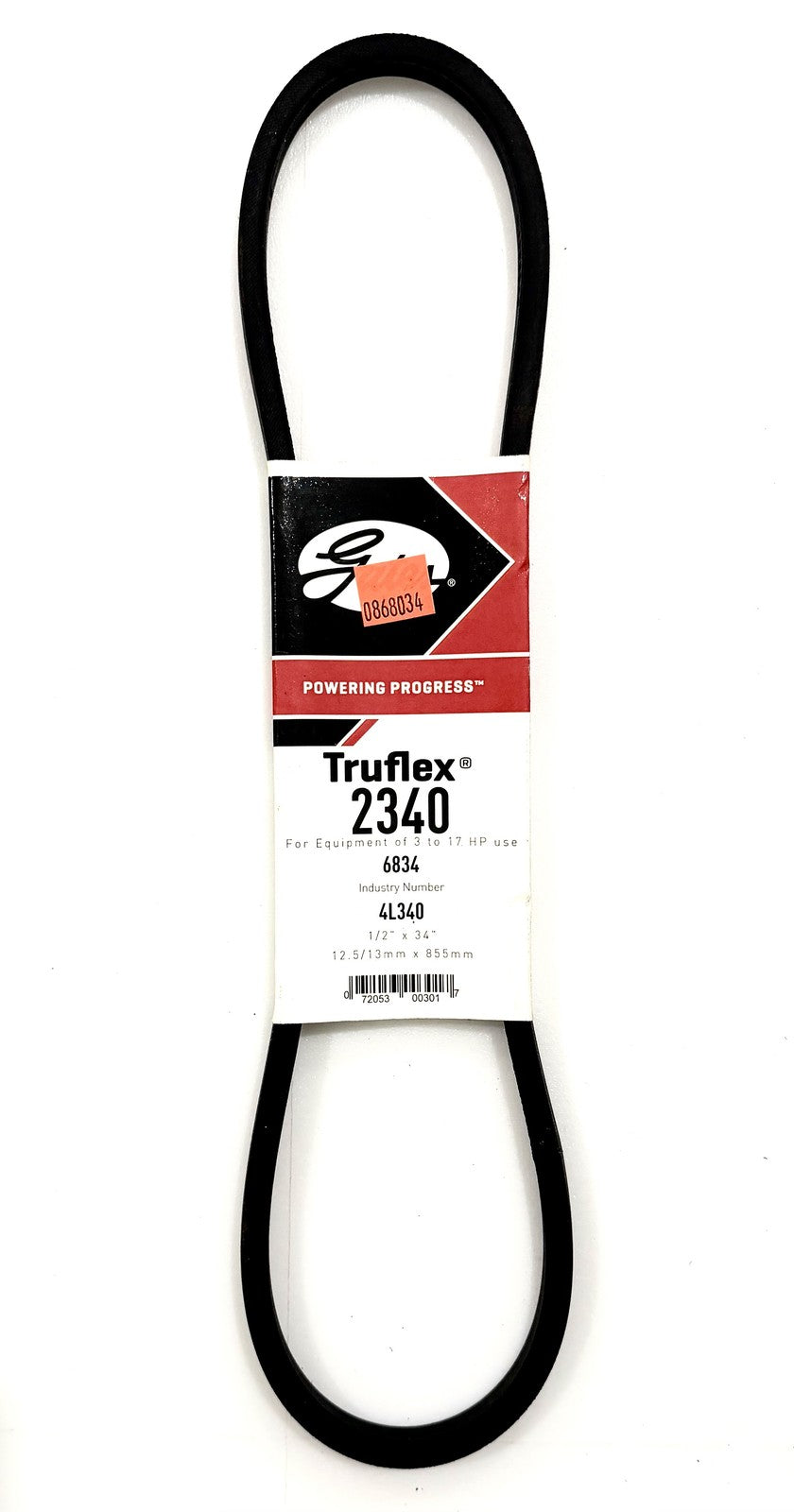 Gates Truflex 2340 4L340 V-Belt 1/2 x 34 FHP Wrapped Belt Goodyear FA34 3-17 HP