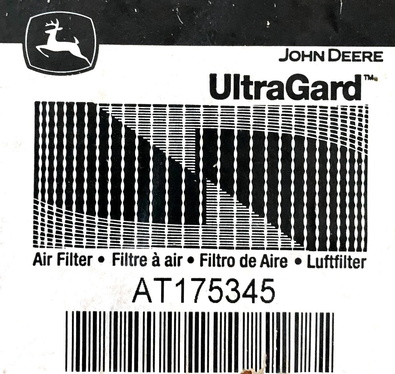 John Deere OEM AT175345 PMAF25887 Secondary Air Filter Backhoe Excavator Dozer