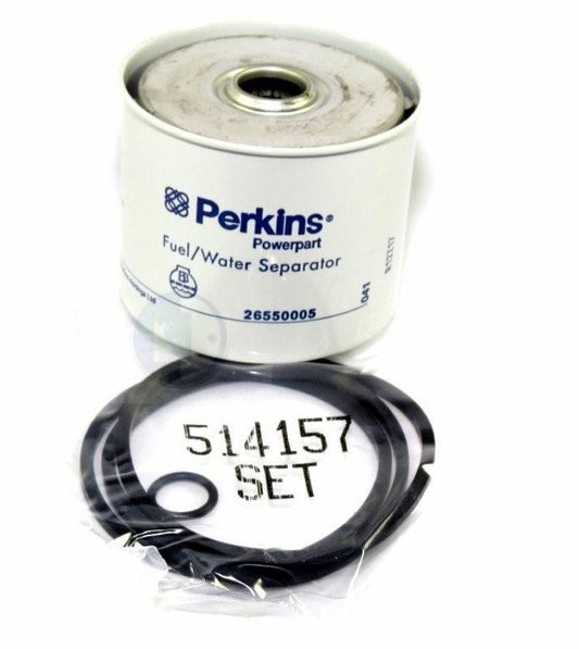 Genuine Perkins 26550005 Fuel Filter Water Separator Pre-Fuel OEM New 4415122