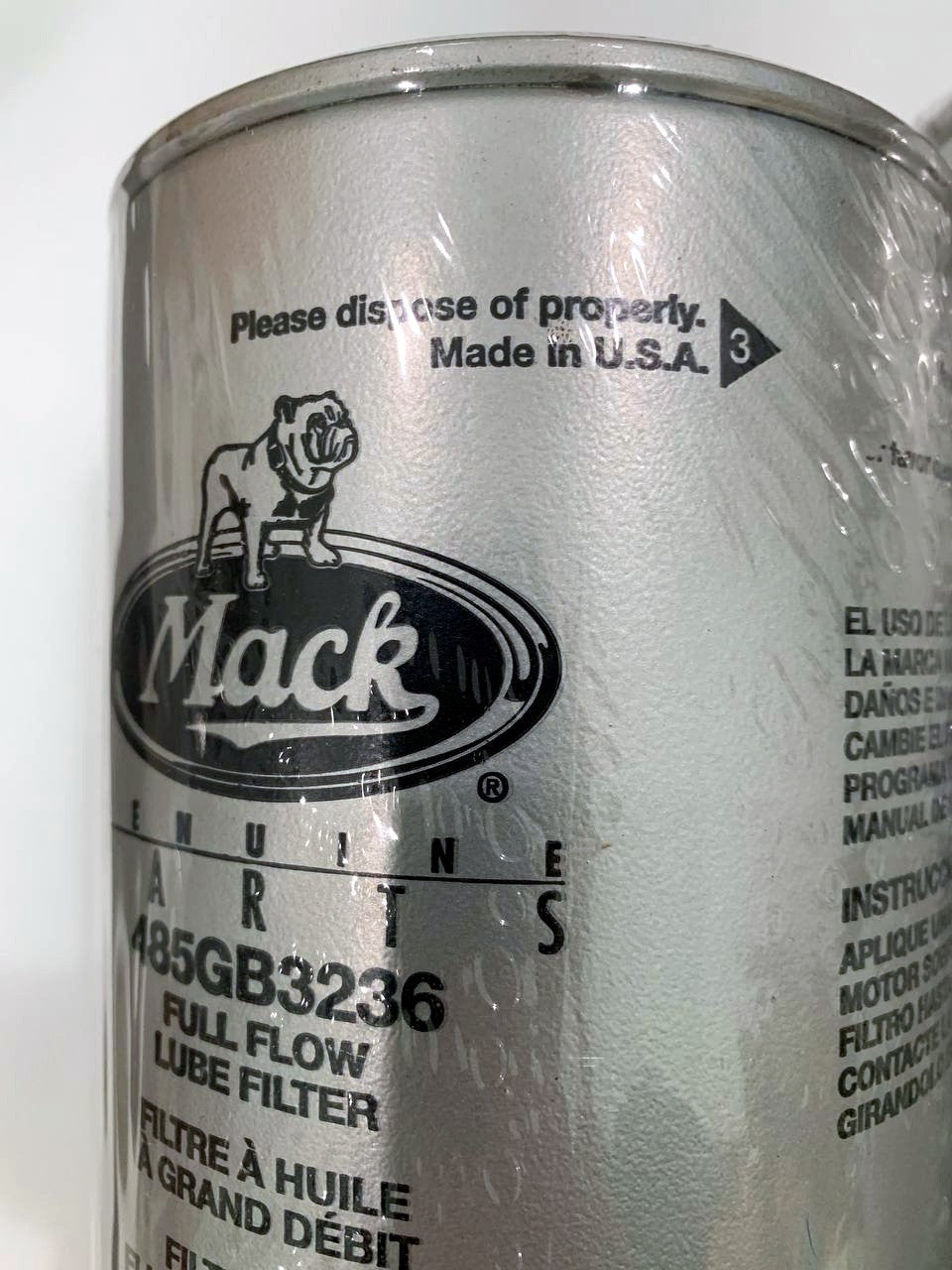 Mack 485GB3236 485GB3232 Oil Filter Lot of 2 Full Flow Lube ASET Genuine USA