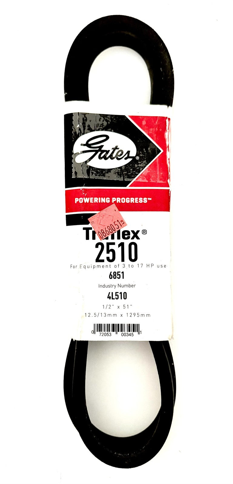 Gates Truflex 2510 V-Belt 4L510 1/2 x 51 in Lawn Garden Equipment Belt 3-17 HP