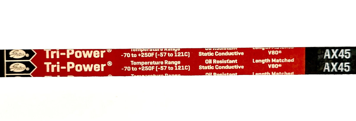 Gates AX45 Tri-Power Cogged V-Belt 1/2 x 47 in Notched Molded 9012-2045 Made USA