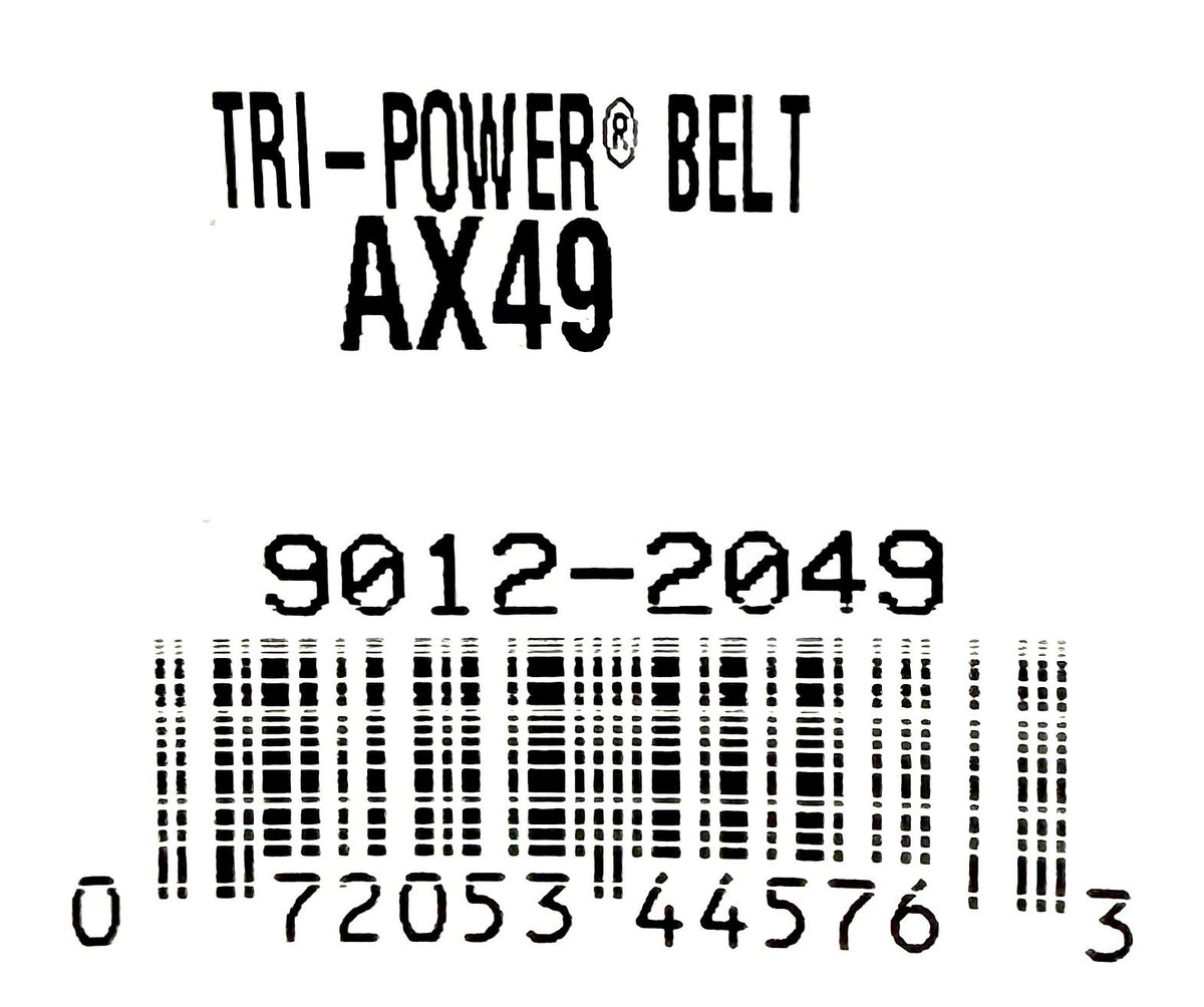 Gates AX49 Tri-Power V-Belt Cogged Notched 1/2 x 51 in Made in USA 9012-2049 New