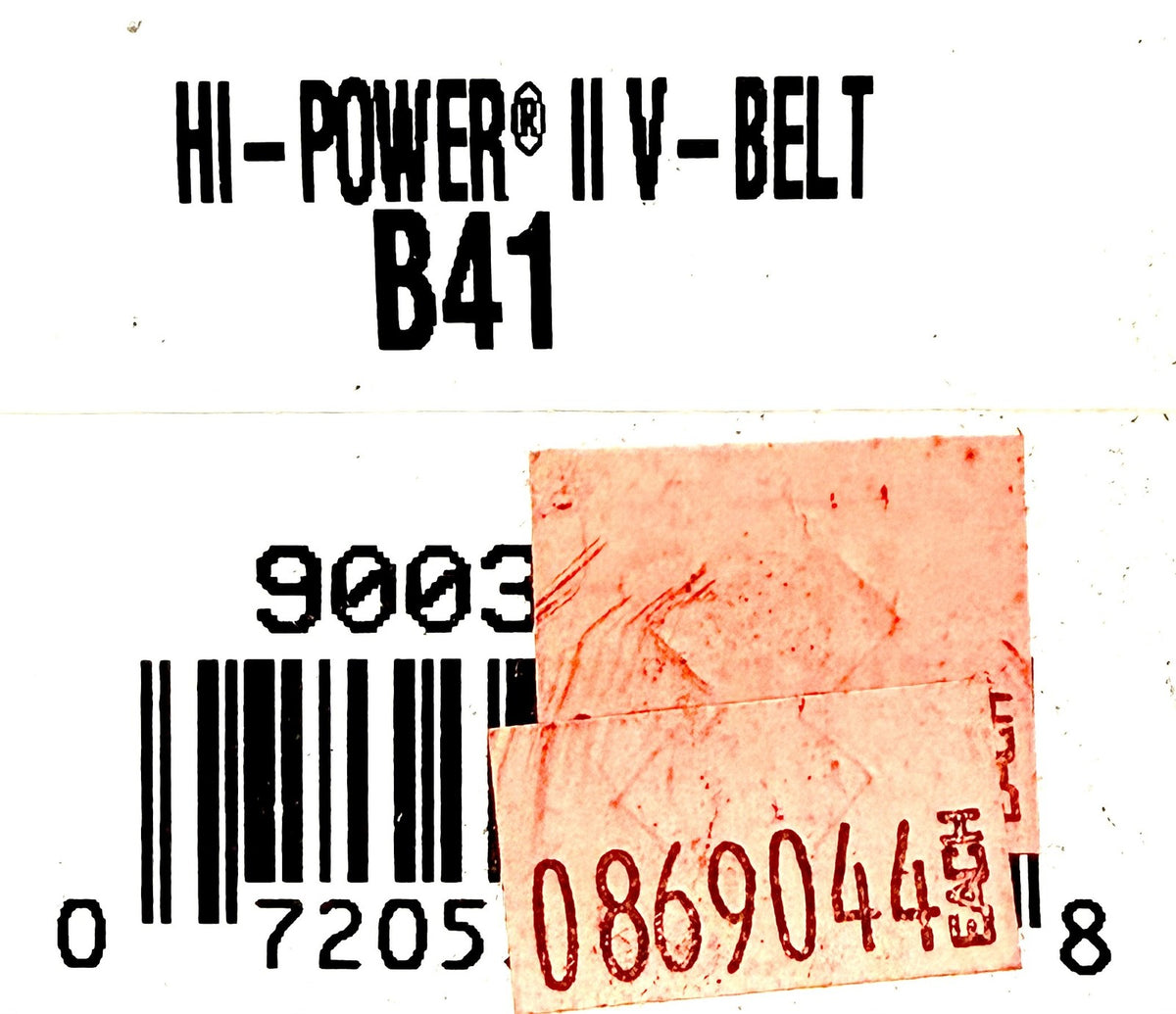 Gates B41 Hi-Power II V-Belt 21/32 x 44 in Classical Wrapped Dixie Chopper New