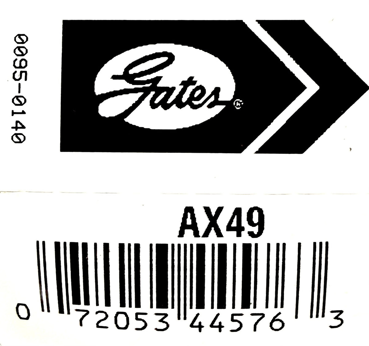 Gates AX49 Tri-Power V-Belt Cogged Notched 1/2 x 51 in Made in USA 9012-2049 New