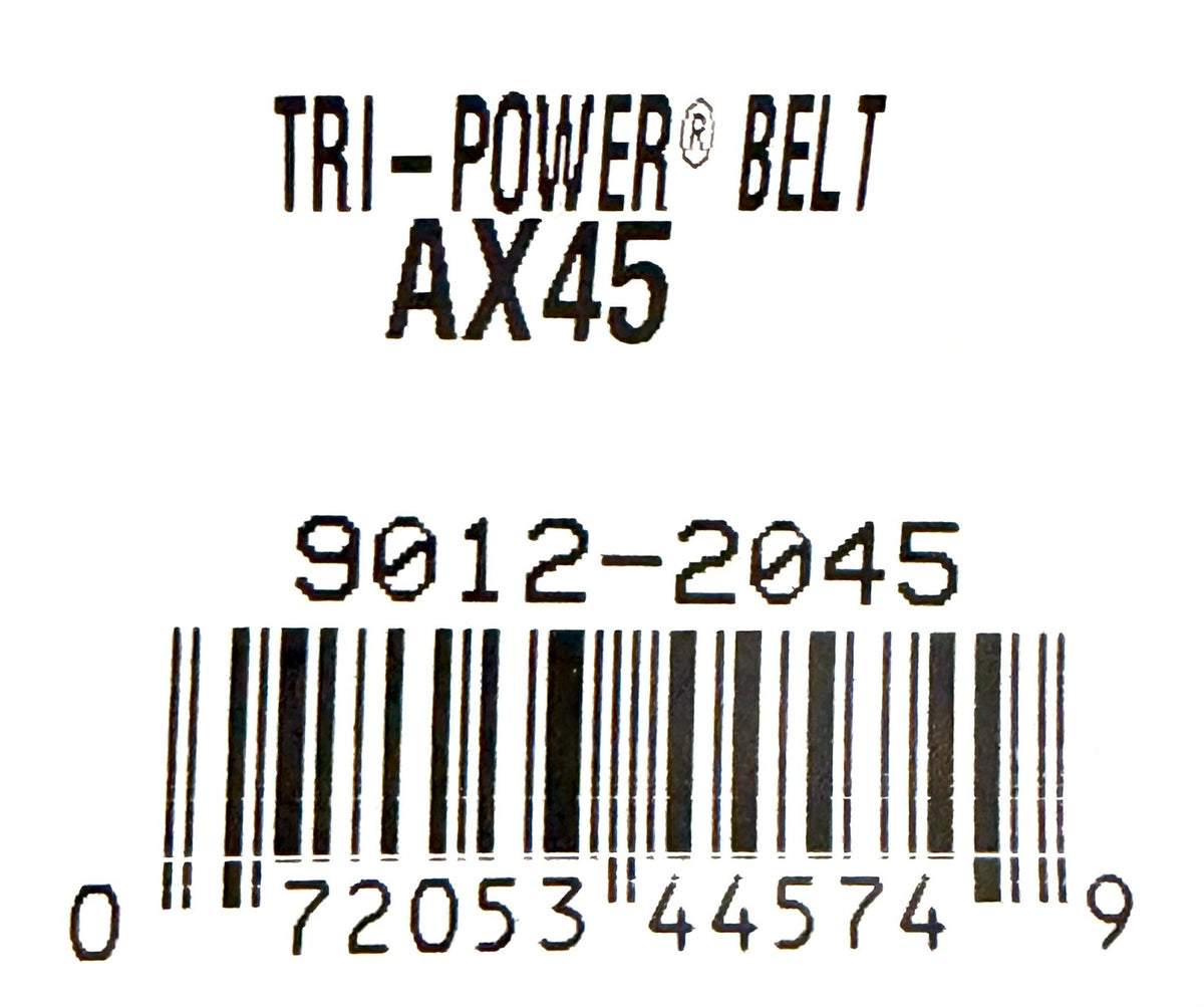 Gates AX45 Tri-Power Cogged V-Belt 1/2 x 47 in Notched Molded 9012-2045 Made USA