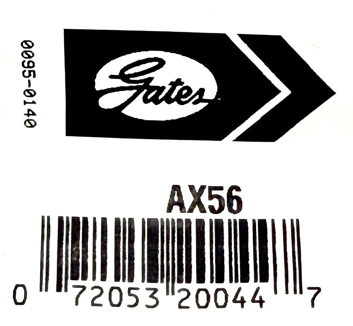 Gates AX56 V-Belt 6L242 Tri-Power Cogged Notch 1/2 x 58in NAPA Dayco 426818