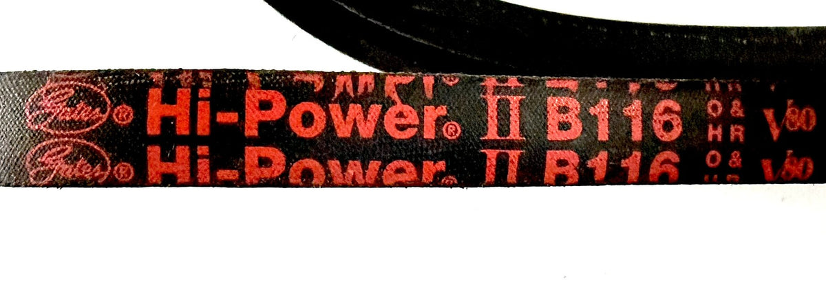 Gates B116 V-Belt Hi-Power II 21/32 x 119 in B Section Wrapped BP116 IB116 77116