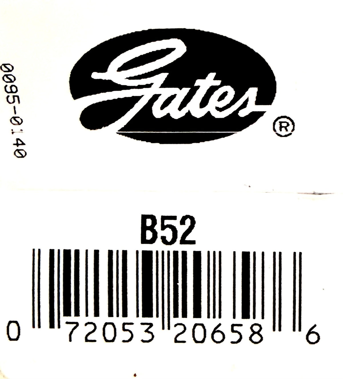 Gates B52 Hi-Power II V-Belt 21/32 x 55 in B Section Wrapped Industrial Belt New