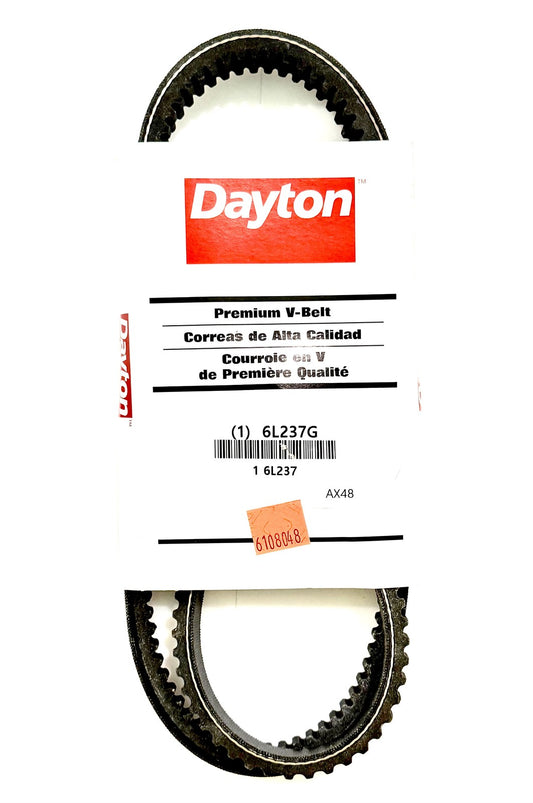 Dayton 6L237 Premium AX48 Cogged V-Belt 1/2 in x 50 in Power King Cog Gates AX48