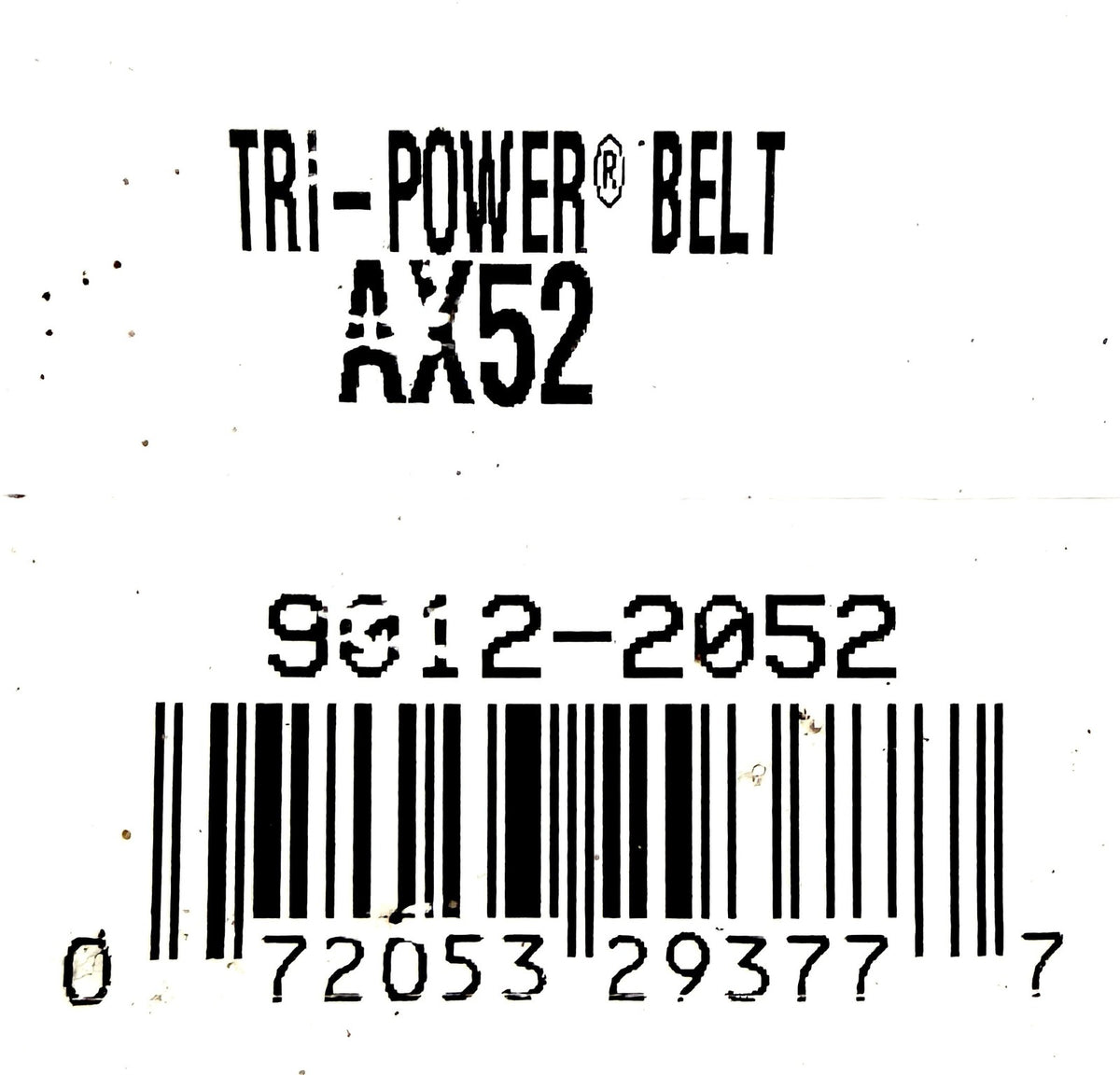 Gates AX52 Tri-Power Vextra V80 Cogged V-Belt 1/2 x 54 Raw Edge Dayton 3GWX5