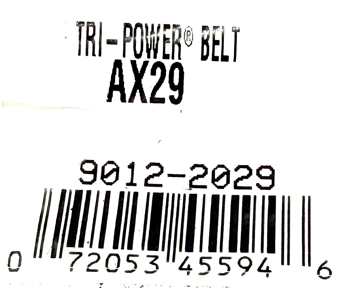 Gates AX29 Cogged V-Belt Tri-Power AX 1/2 x 31 in Browning 2351310 Dayton 3GWU3