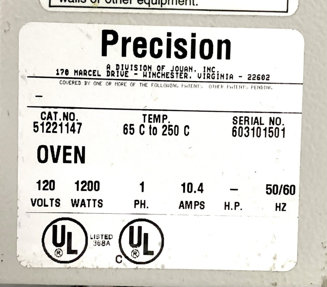 Precision Thelco Thermo Laboratory Incubator Oven 70D  51221147 Tested/Warranty