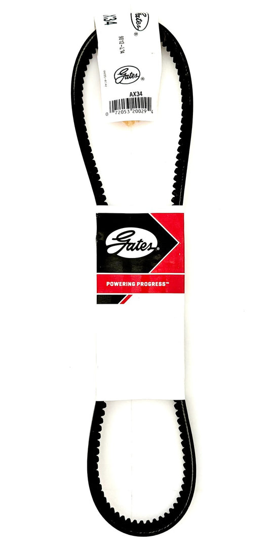 Gates AX34 Tri-Power Cogged V-Belt 1/2 in x 36 in Notched Made in USA 9012-2034