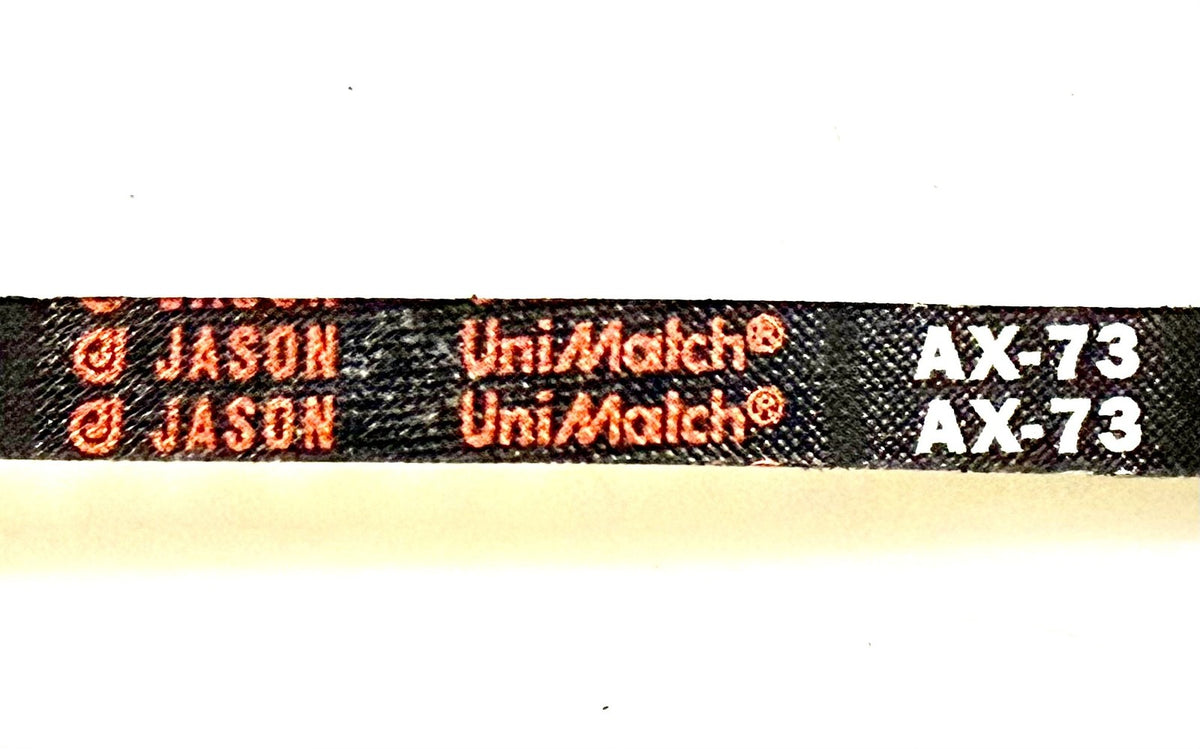 Jason UniMatch AX73 Cogged V-Belt 1/2 x 73 Oil Heat Resistant Static Conductive