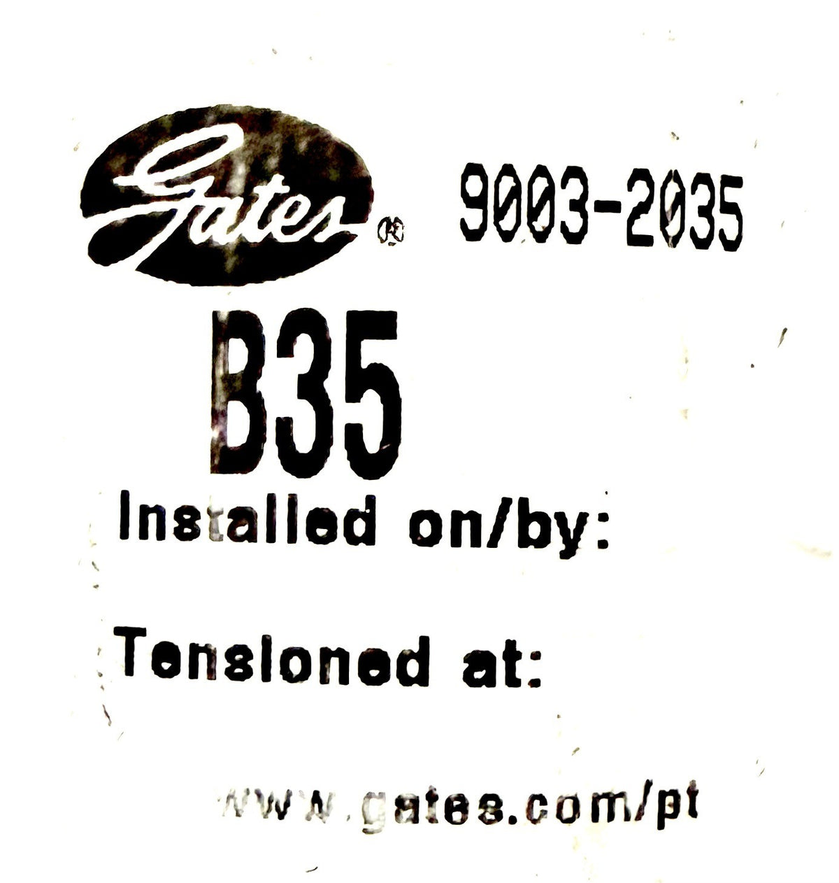 Gates B35 Hi-Power II V-Belt Classical Section Wrapped 21/32 x 38 in Industrial