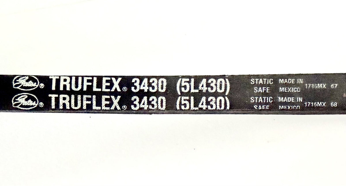 Gates 3430 Truflex V-Belt 5L430 Goodyear 85430 Dayco L543 21/32 x 43 in TY4431